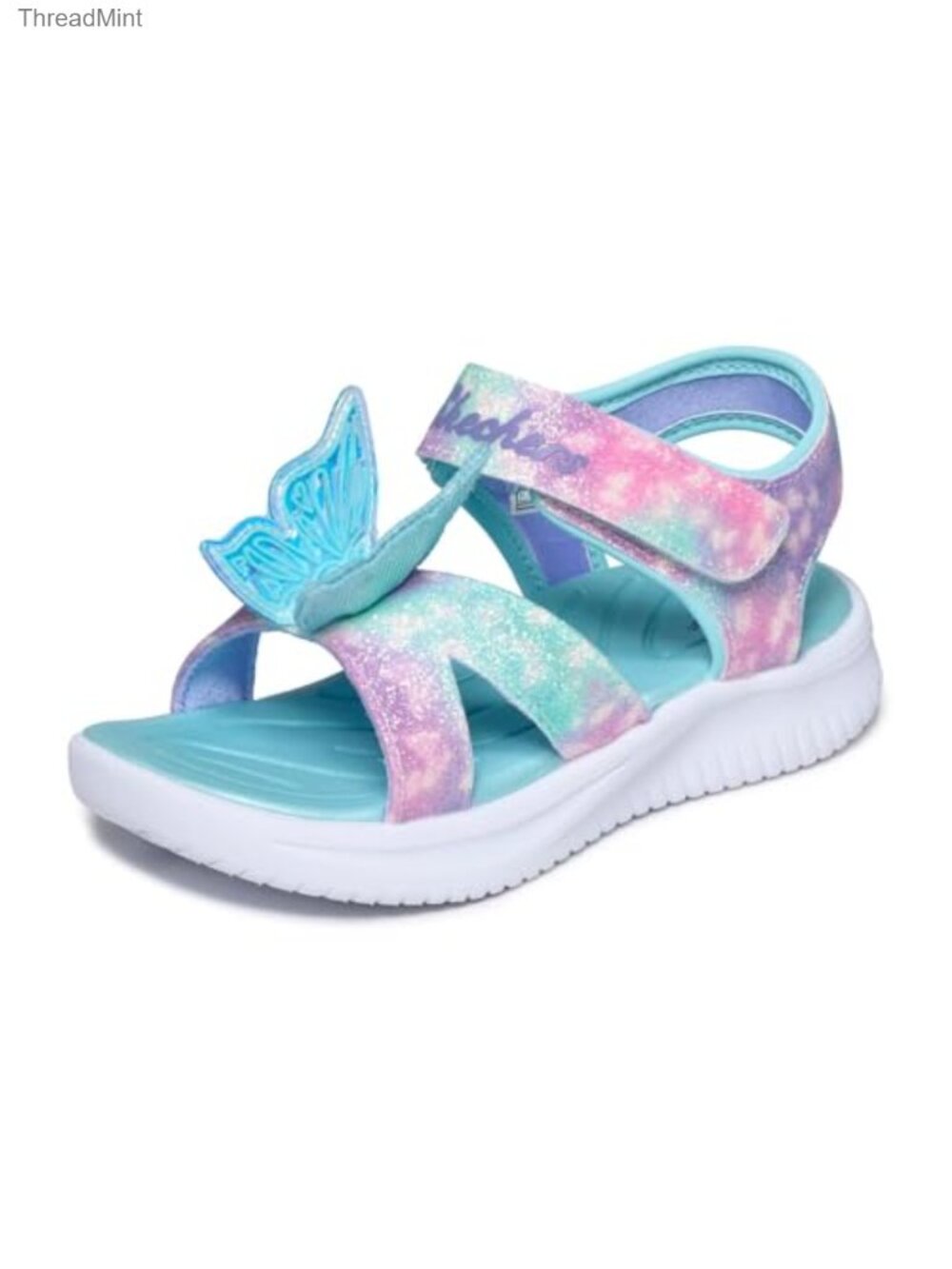 Girls Lighted Sandals Water-Ready Adjustable Hook & Loop